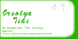 orsolya tihi business card
